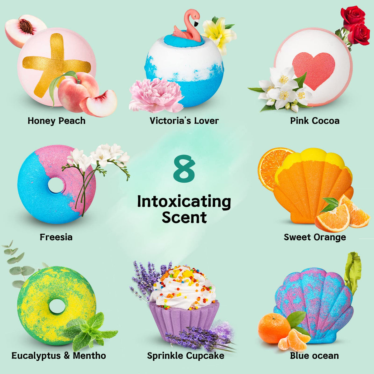 Aofmee bath bomb in Pink Cocoa offers luxurious bubbles and skin nourishment.