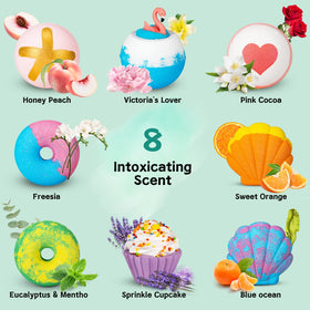 Aofmee bath bomb in Pink Cocoa offers luxurious bubbles and skin nourishment.