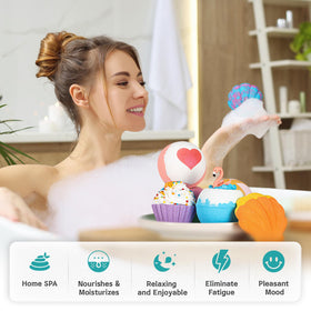 Aofmee Sweet Orange bath bomb releases bright fragrance and gentle hydration.