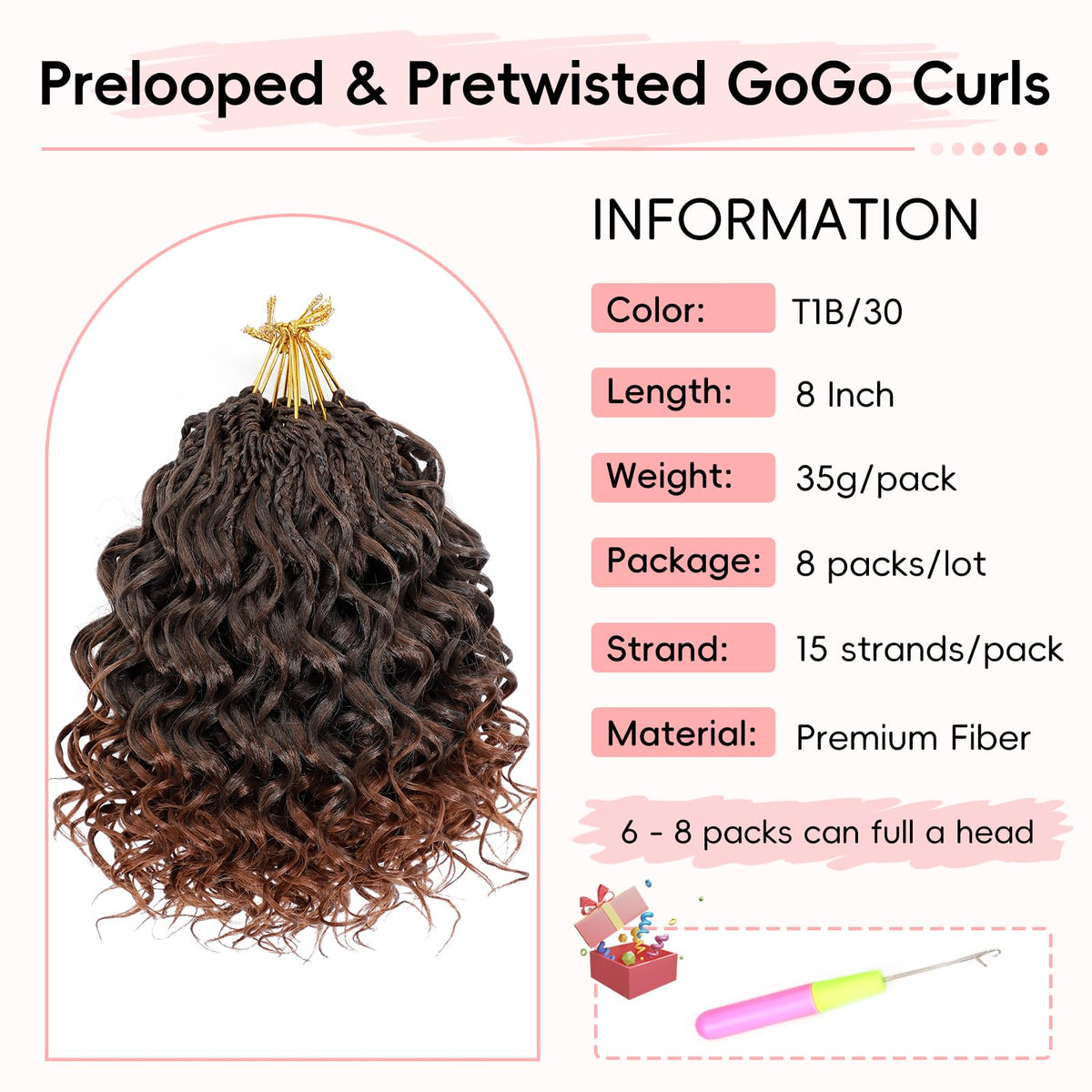 Aoisvk GoGo Curl easy installation for beginners with pretwisted design.