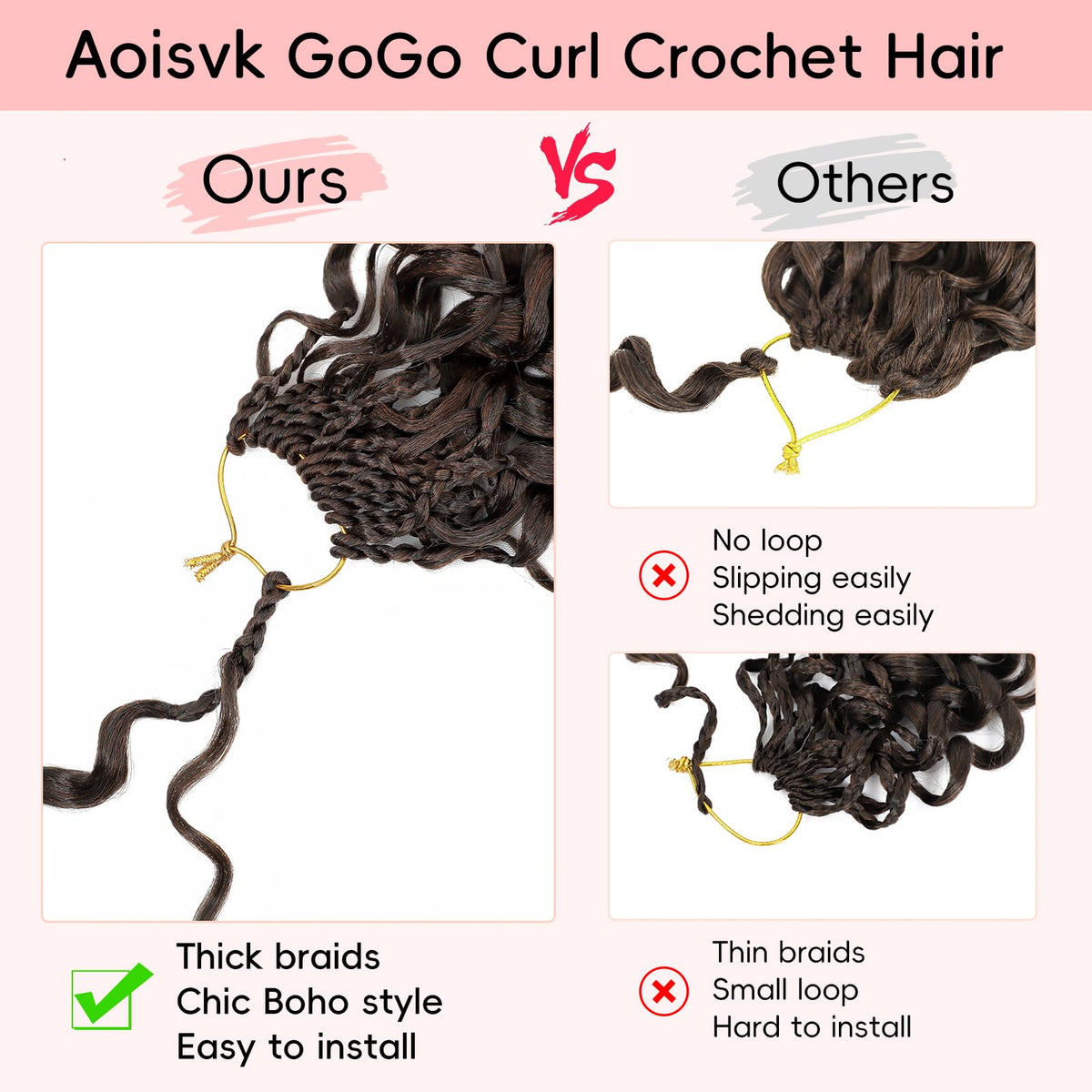 Aoisvk GoGo Curl curly ends create beachy water-wave texture.