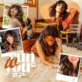 Aokiya Bob Wavy Wig bangs closeup emphasizes fringe detail and color blend.