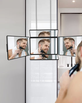 Aokoka 360° rotation mirrors provide full-angle visibility for haircuts.