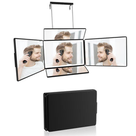Aokoka 5‑way mirror with light extended for full-head visibility during styling.