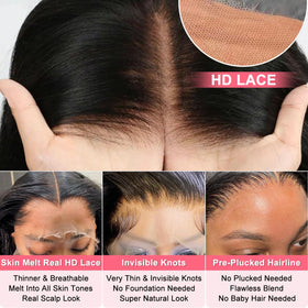 Aolisox pre-plucked natural hairline with baby hairs for a seamless look.