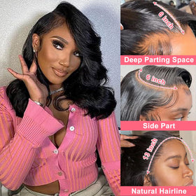Aolisox Swiss HD transparent lace front melts into skin for discreet finish.