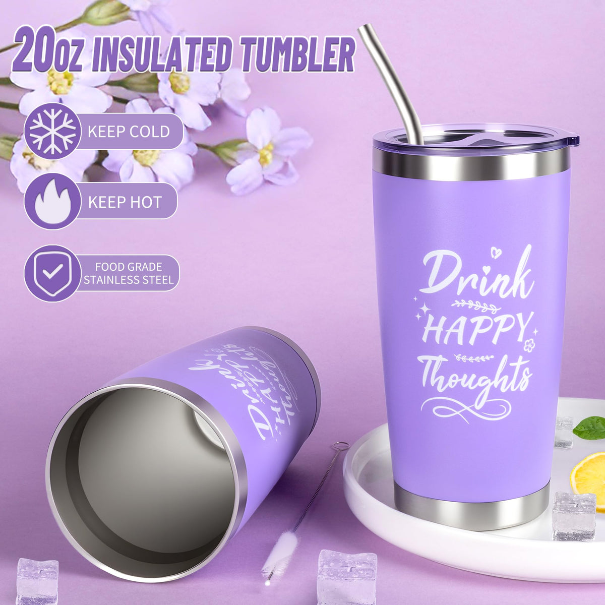 Aollewoiti lavender candle delivers long-lasting fragrance for relaxation.