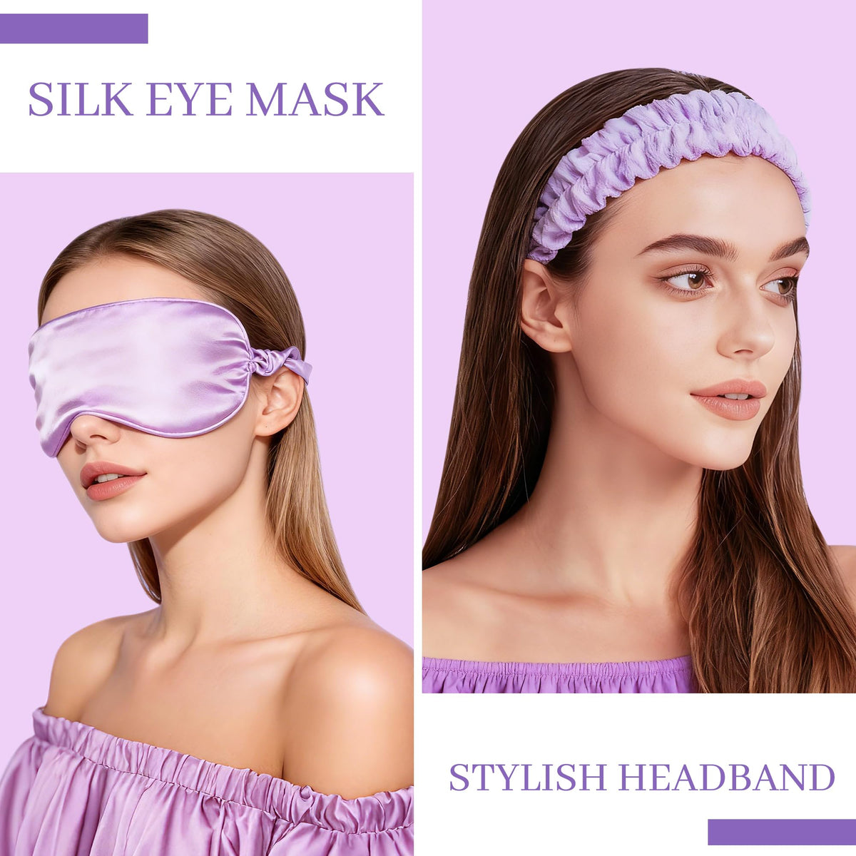 Aollewoiti silk eye mask blocks light for restful moments.