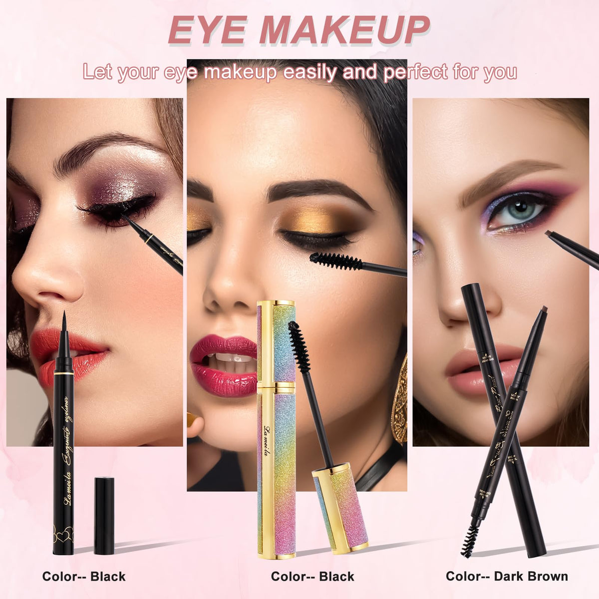 AOLIKOKO mascara delivers volume and definition for enhanced lashes.