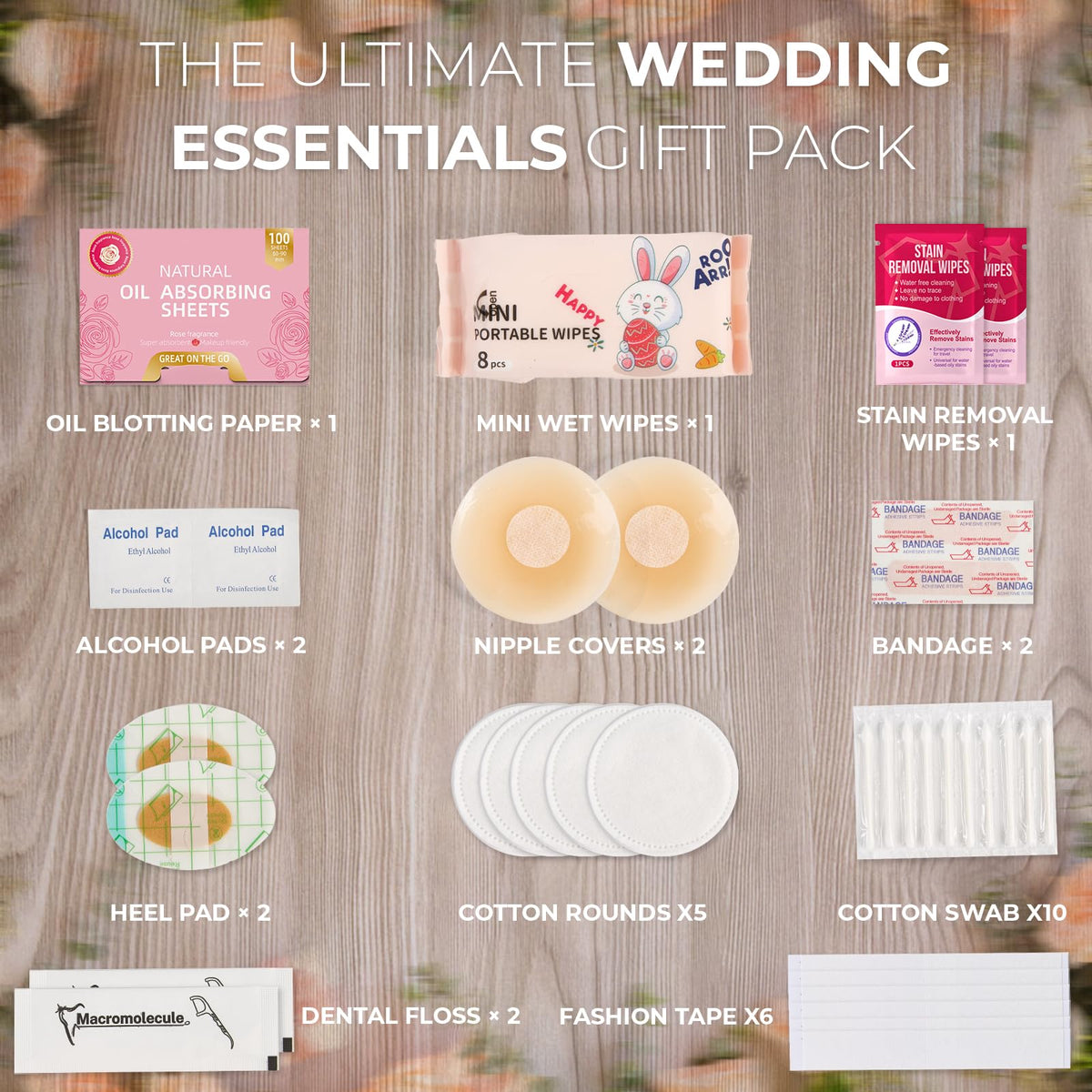 AOLRNALI bridal emergency kit blotting papers to control shine