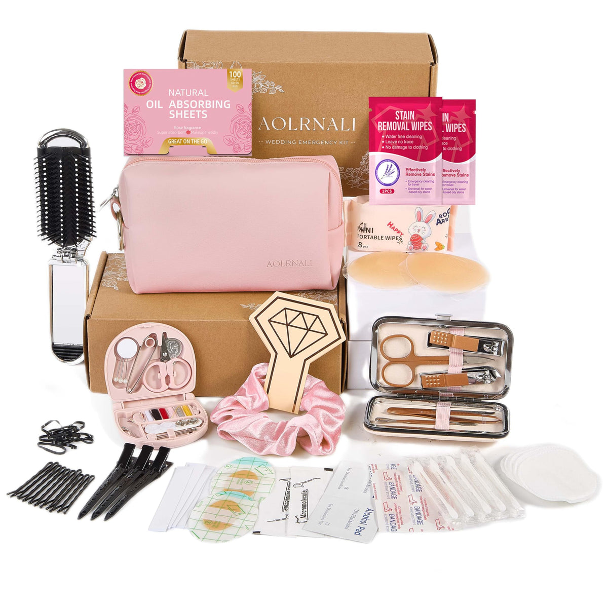 AOLRNALI bridal emergency kit makeup bag for quick on-the-go touch-ups