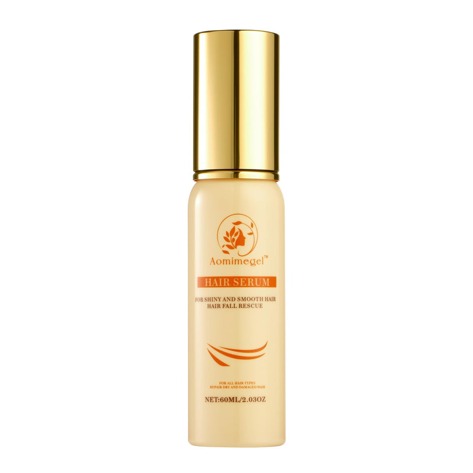 Aomimegel Argan Hair Oil bottle showing lightweight formula for smooth frizz-free styling