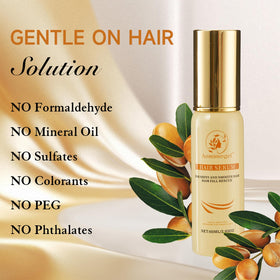 Aomimegel Argan Hair Oil droplets highlight quick absorption and shine