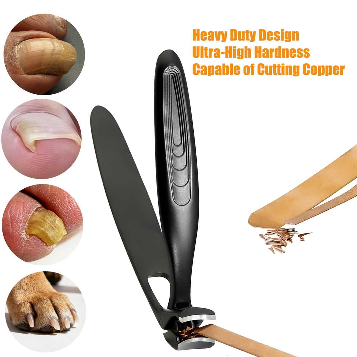 Aondos heavy-duty stainless-steel blade close-up for tough nails.