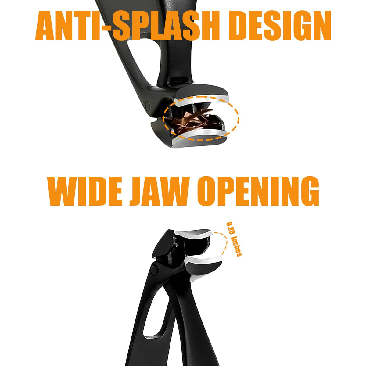 Aondos wide jaw with 7mm opening handles thick nails smoothly.