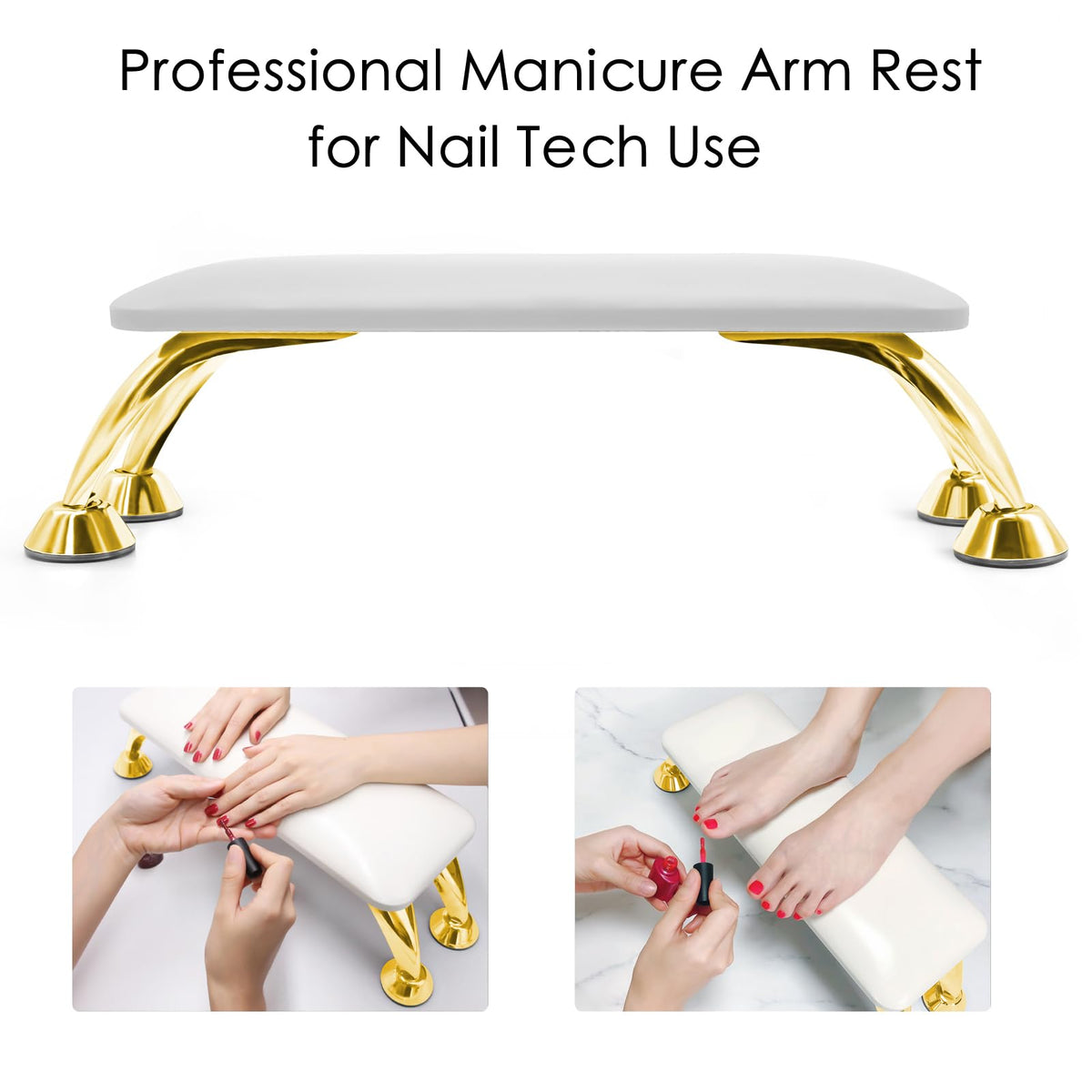 AONOLOVO anti-slip pad keeps the arm rest stable during manicures.