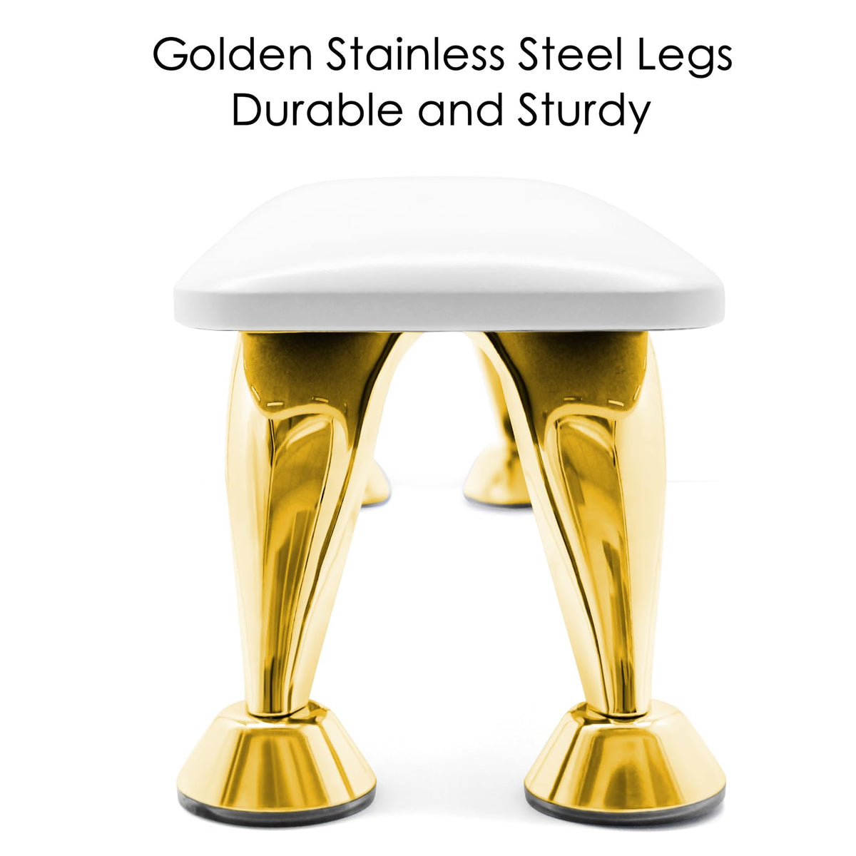 AONOLOVO gold stainless steel legs add durability and salon-worthy style.