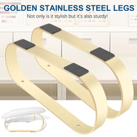 AONOLOVO nail arm rest with gold stainless steel legs for elegant, lasting durability.