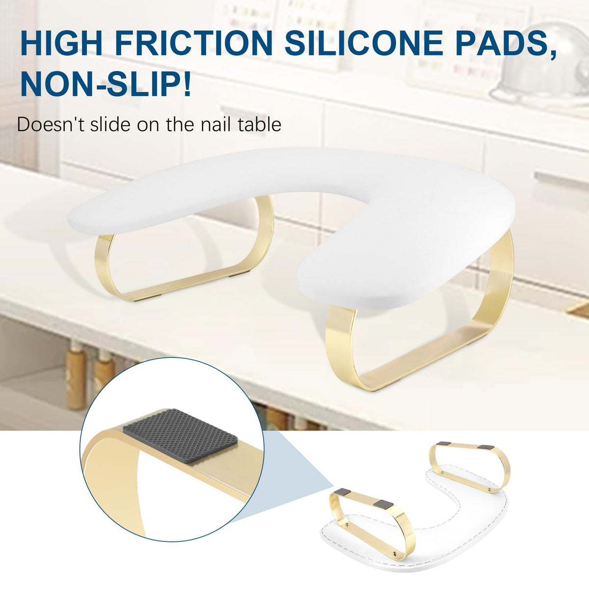 AONOLOVO PU leather arm rest surface with soft cushioning for comfortable client resting.