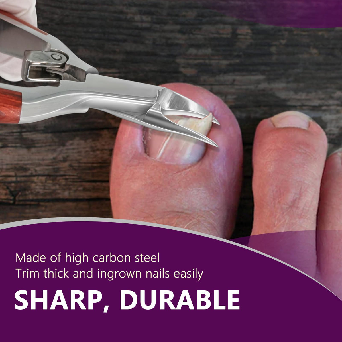 AONOLOVO clippers with extra-wide opening suit thick and ingrown nails.