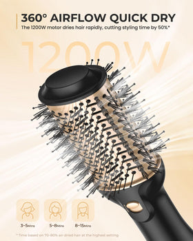 AOOKO 1200W motor provides fast drying while protecting hair health.