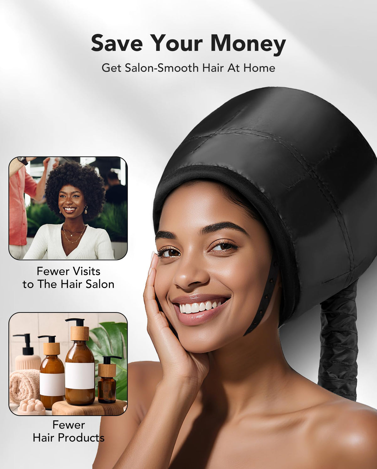 Aopow satin diffuser cap adds smooth touch for sensitive scalps.