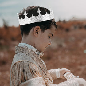AOPRIE 2-pack tiara crown in silver white for gifting.