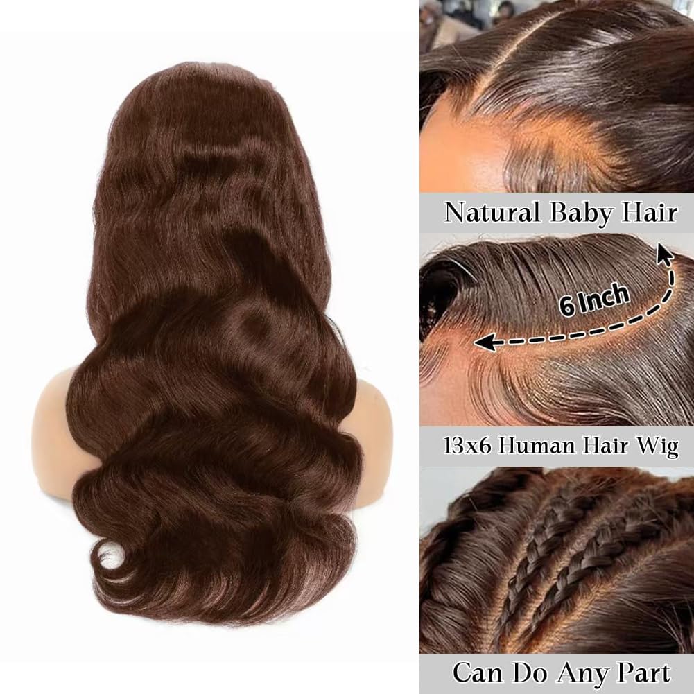 Aoque 13x6 HD transparent lace front wig blends with skin tone.