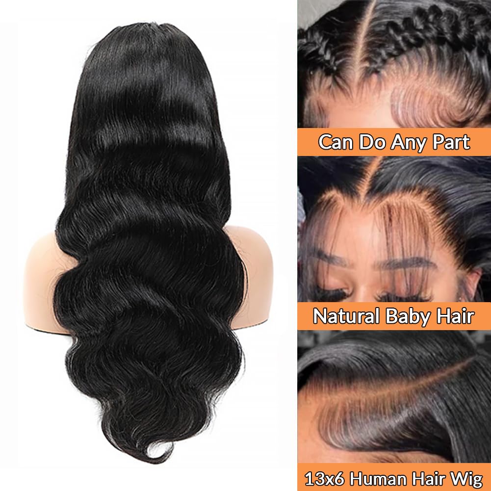 Aoque HD 13x6 lace-front wig with realistic scalp and parting
