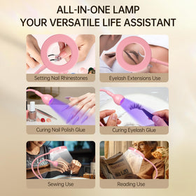 AORAEM lamp with 6X magnifier provides precise nail art visibility