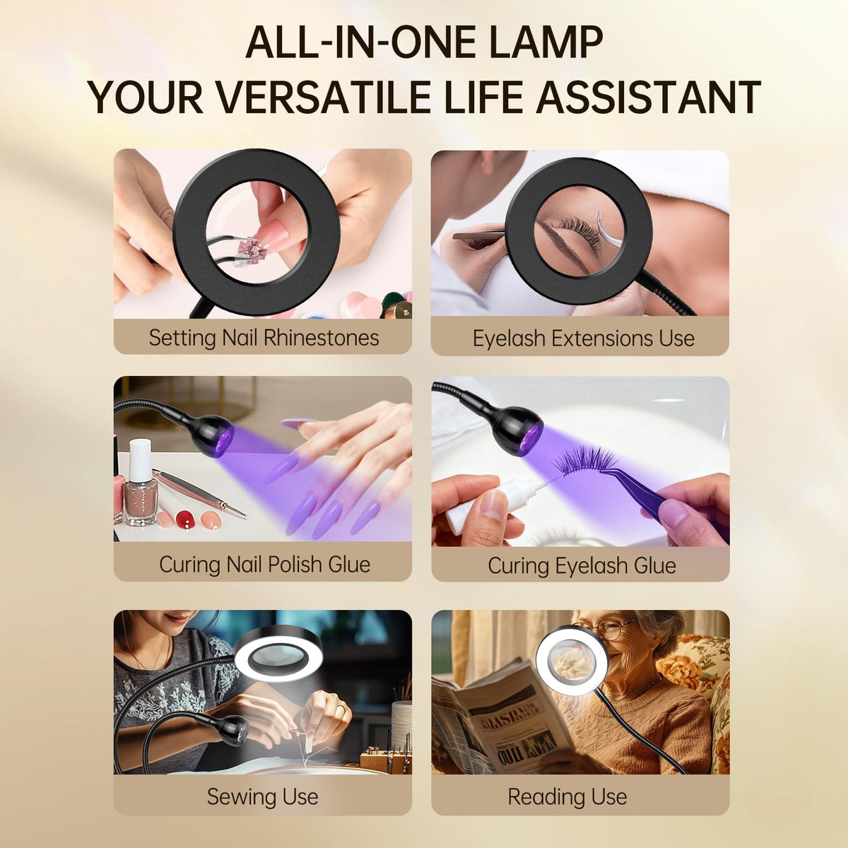 AORAEM lamp features dimming color modes for customizable lighting.
