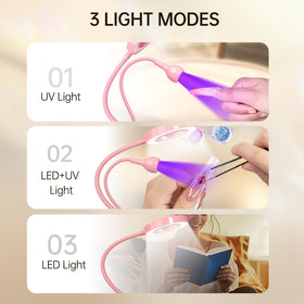 AORAEM USB-powered pink nail lamp fits compact home stations