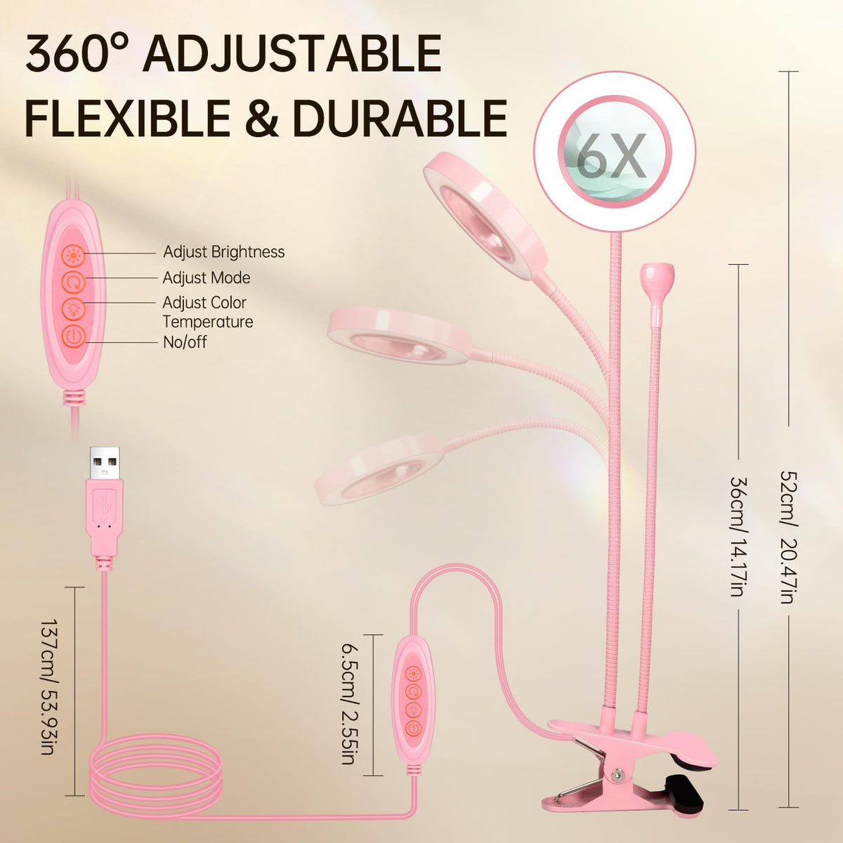 AORAEM portable desk lamp for at-home nail sessions