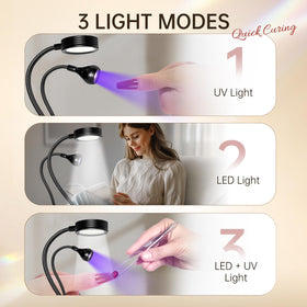 AORAEM purple curing light speeds gel polish drying.