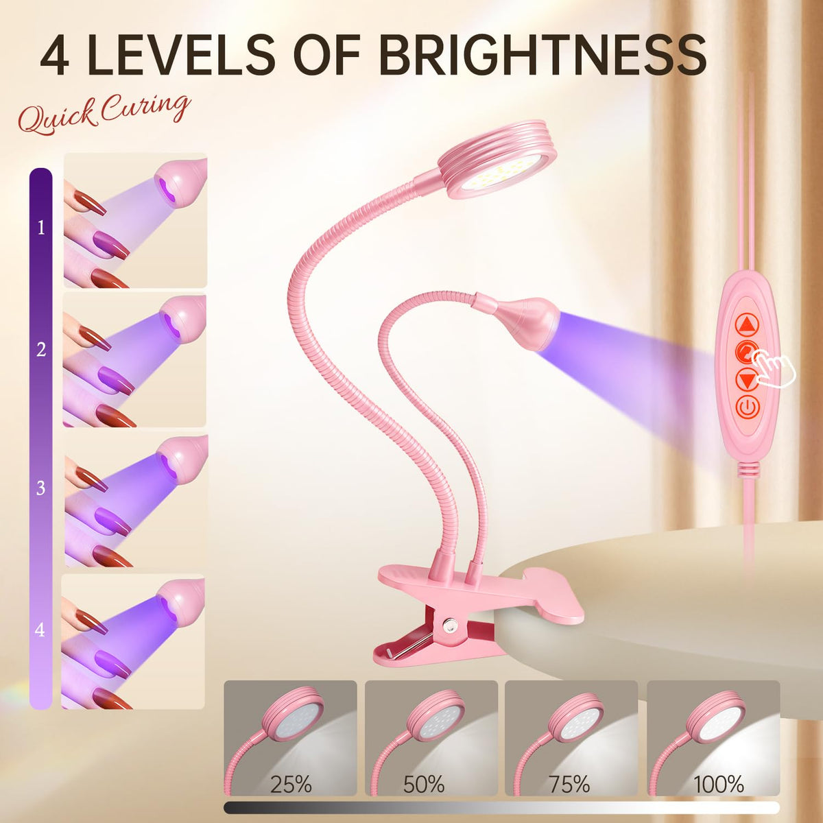 AORAEM purple drying light highlights gel polish curing option