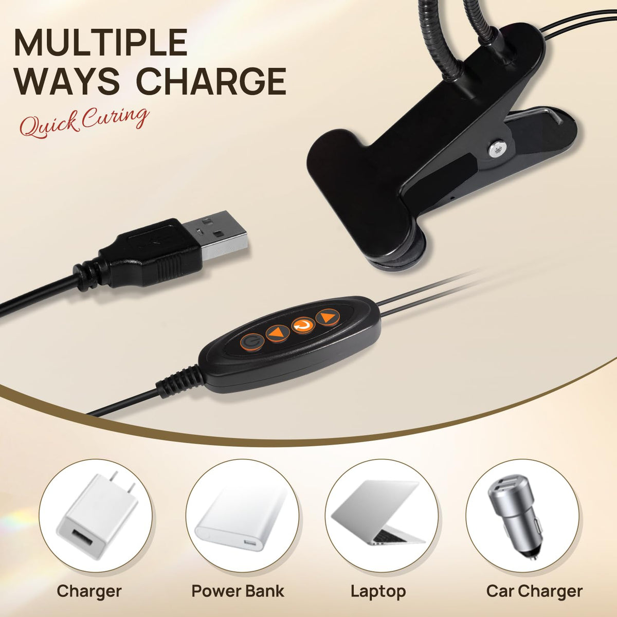 AORAEM USB powered operation for easy charging anywhere.
