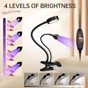 AORAEM white light mode for ambient manicure prep.