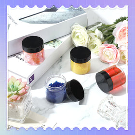 Aoriher transparent jars ideal for lotion and eye shadow storage.