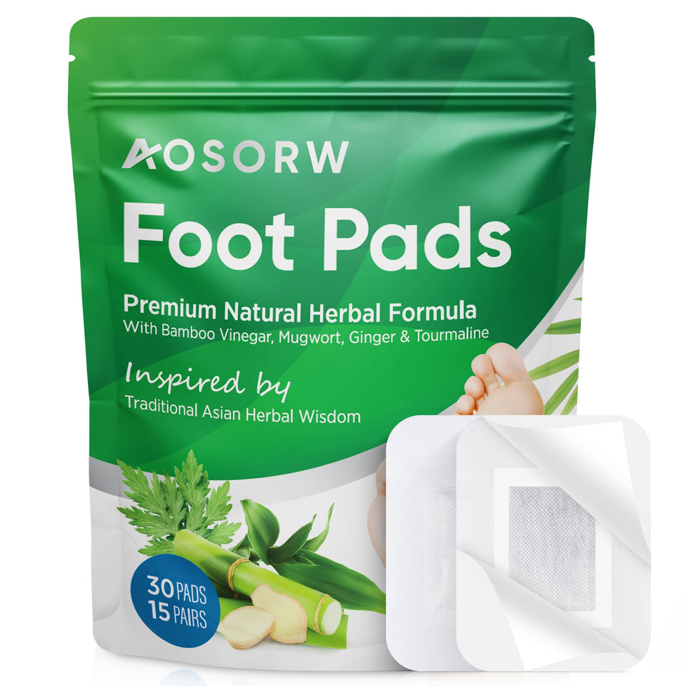 AOSORW ginger-mugwort-bamboo-vinegar foot pads soothe nightly comfort