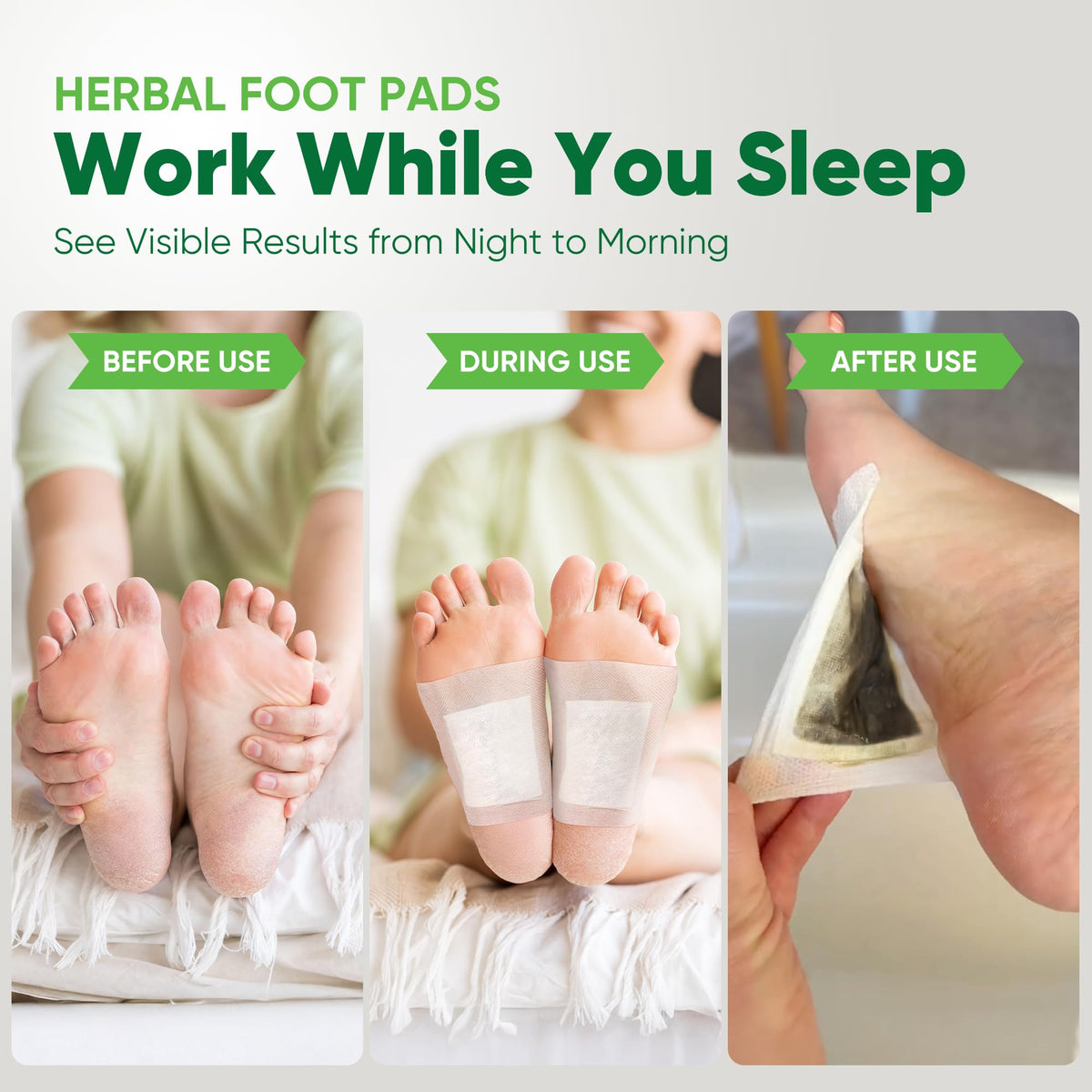 AOSORW peppermint-lavender-tourmaline foot pads provide calming relief