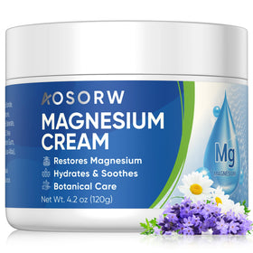 AOSORW Topical Magnesium Cream bottle for easy nightly relaxation and gentle skin care.