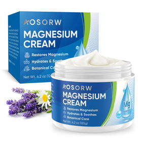 AOSORW Topical Magnesium Cream ingredients map supporting skin hydration.