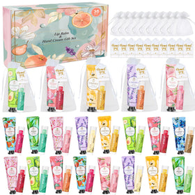 Aottom bulk gifts set with hand cream and lip balm for wedding favors, ideal for guests.