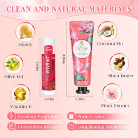 Aottom Mother's Day bulk gifts with moisturizing hand cream and lip balm.