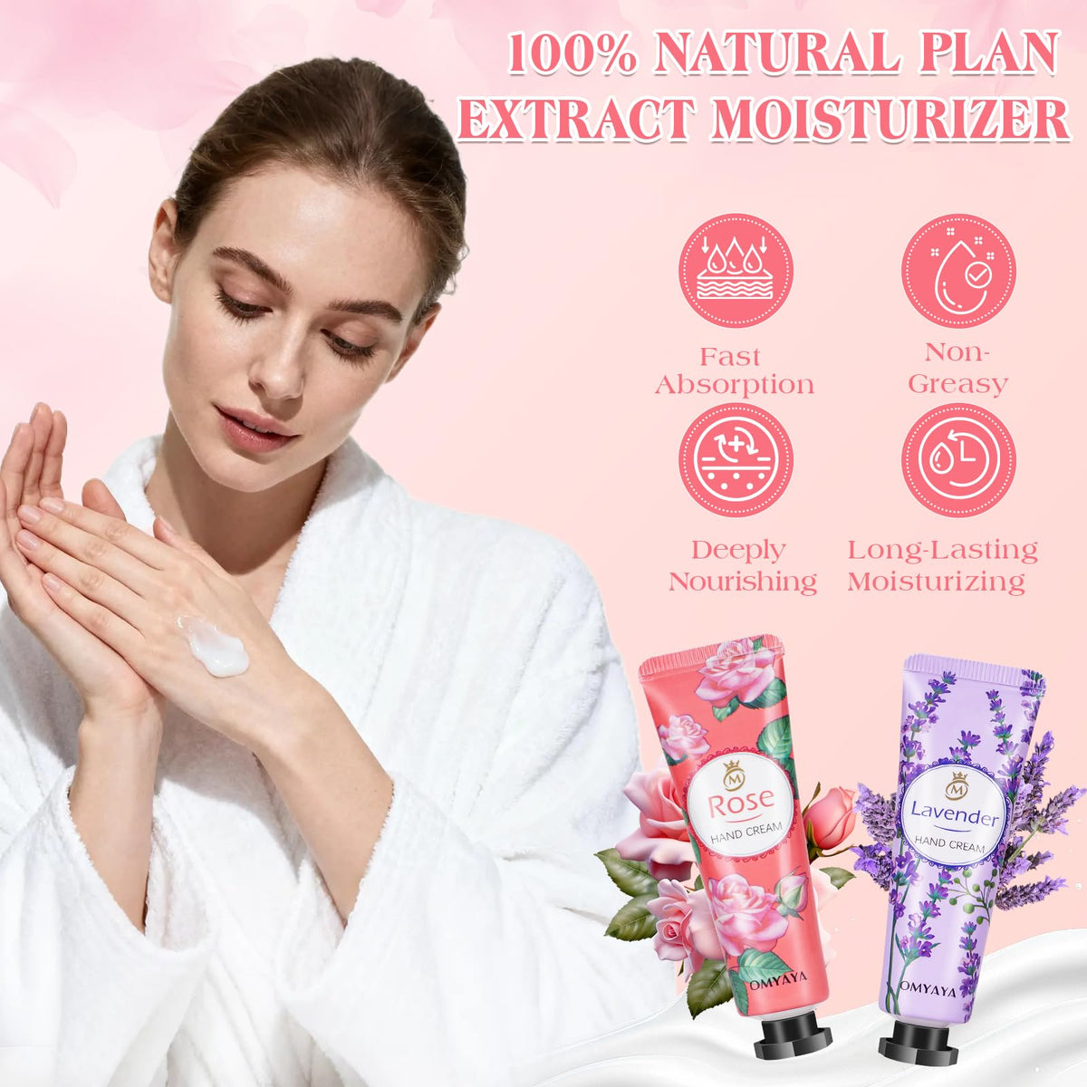 Aottom teacher appreciation gifts set with assorted scented hand creams.