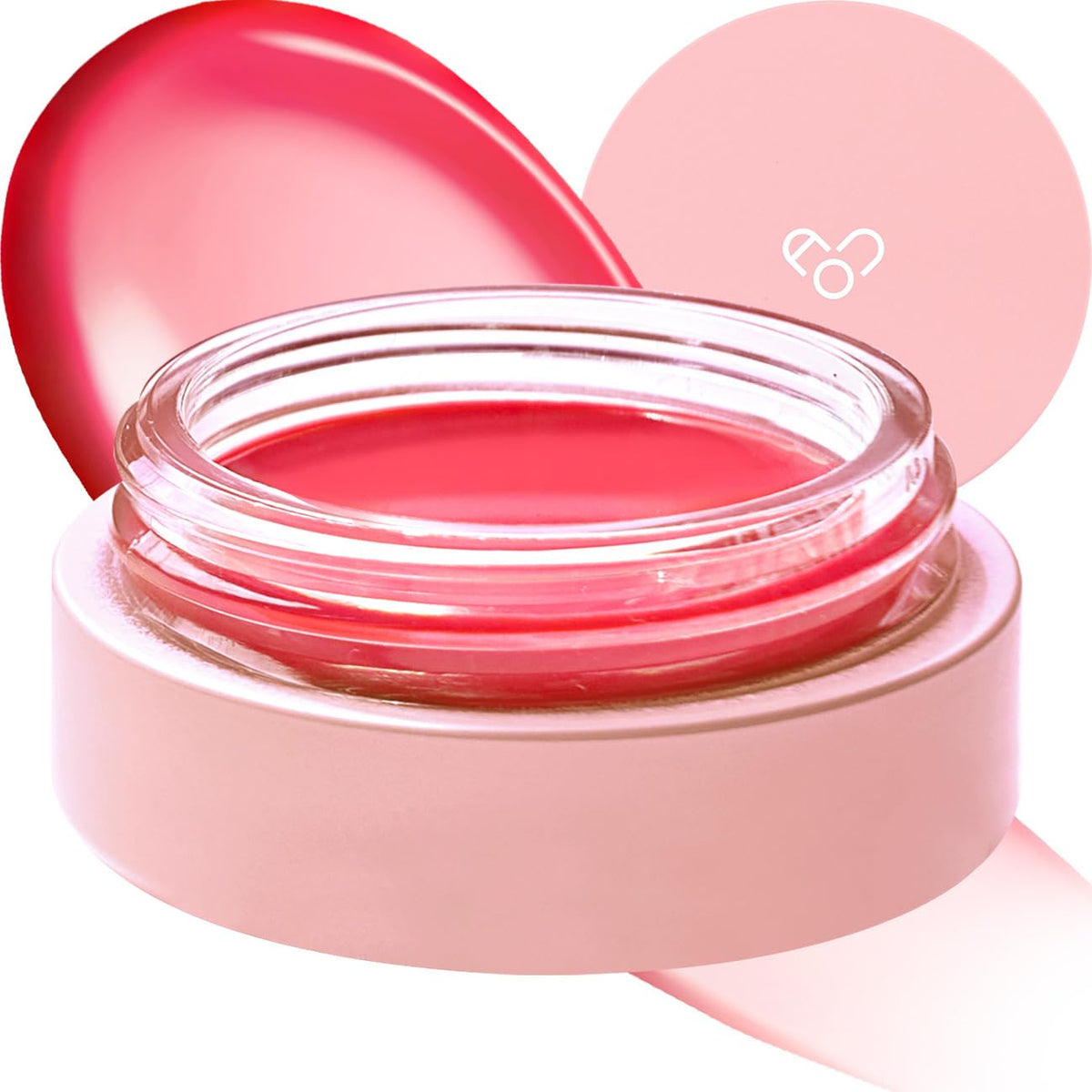 AOU Glowy Tint Balm Apple swatch in pink for natural lip glow