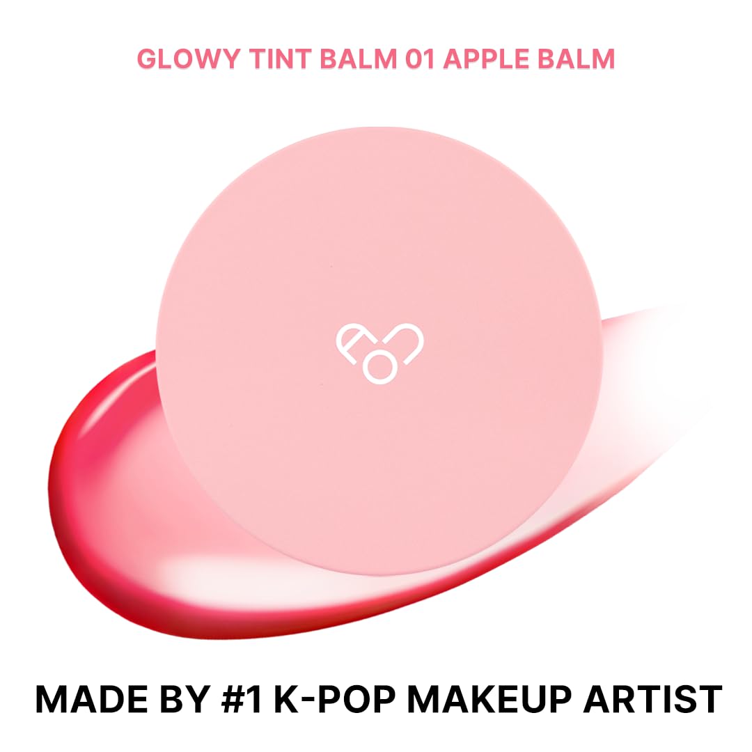AOU Glowy Tint Balm lip application closeup showing smooth melting texture