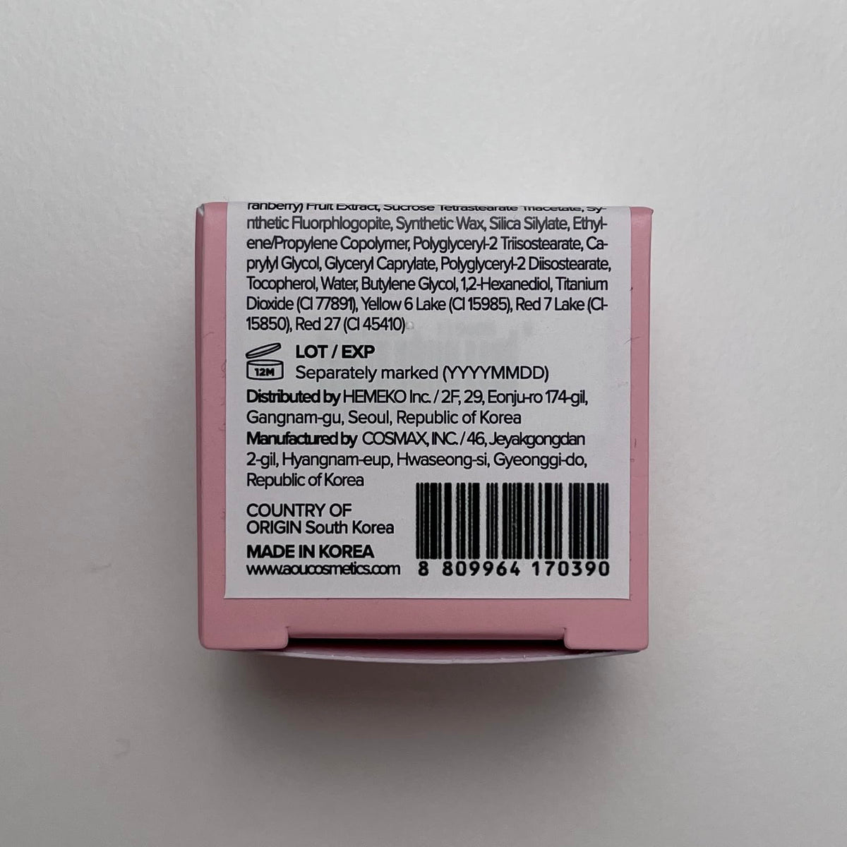 AOU Glowy Tint Balm uses natural fruit extracts for moisture