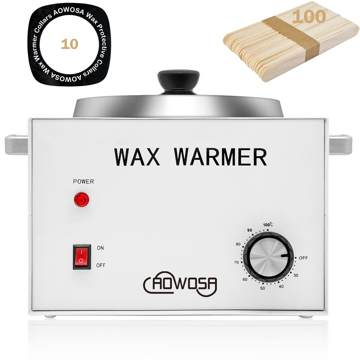 AOWOSA 3L wax warmer demonstrates the large capacity ideal for full-body waxing sessions.