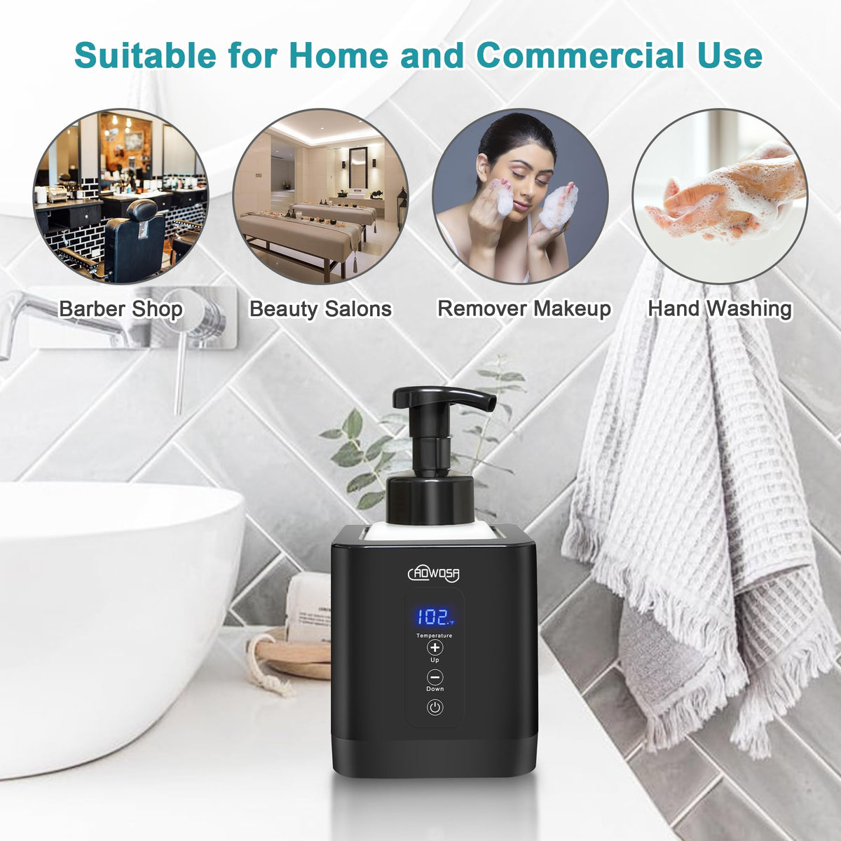Elegant black finish adds professional style to any salon or home setup